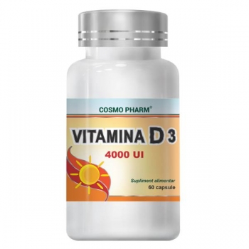 Vitamina D3 4000 UI, 60 cps, Cosmopharm
