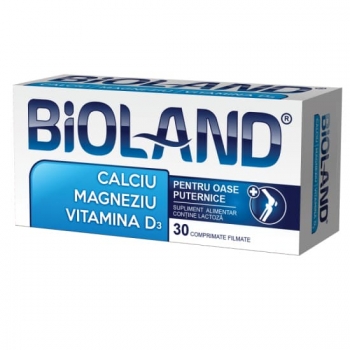 Bioland Calciu Magneziu cu vitamina D3, 30 comprimate