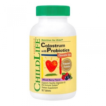 Supliment Colostrum with Probiotics Secom, 90 tb, ChildLife Essentials