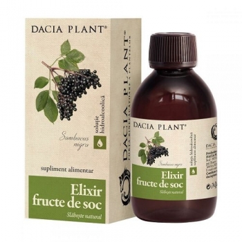 Elixir din fructe de soc tinctura, 200 ml, Dacia Plant