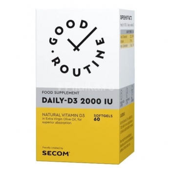 Daily D3 2000IU Secom, 60 cps moi, Good Routine