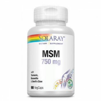 MSM (750 mg) Secom, 90 capsule vegetale, Solaray