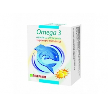 Omega 3 cu ulei de Peste 1500mg, 90 cps, Parapharm
