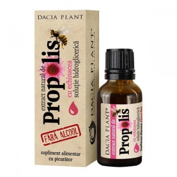 Propolis cu Echinacea cu picurator, 20 ml, Dacia Plant (fara alcool)