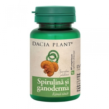 Spirulina si Ganoderma, 60 comprimate, Dacia Plant