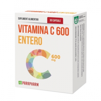 Vitamina C Entero 600mg, 30 capsule, Parapharm