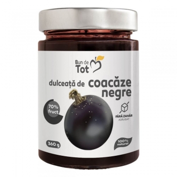 Dulceata de Coacaze Negre fara zahar, 360g, Dacia Plant
