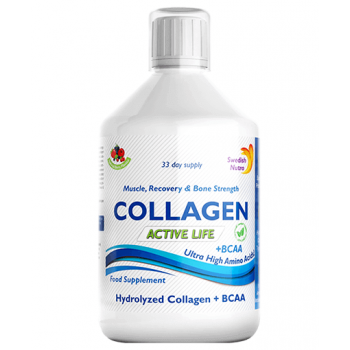 Colagen Lichid Hidrolizat Tip 1, 2 si 3 (5000mg), Active Life, Swedish Nutra, 500ml