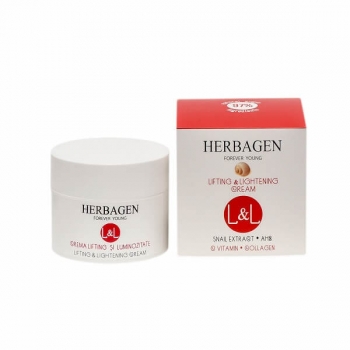 Crema Lifting si Luminozitate cu Extract de melc, Herbagen, 50 ml