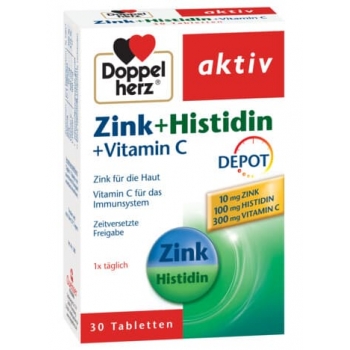 Zinc + Histidina + Vitamina C Depot, Doppelherz, 30 comprimate