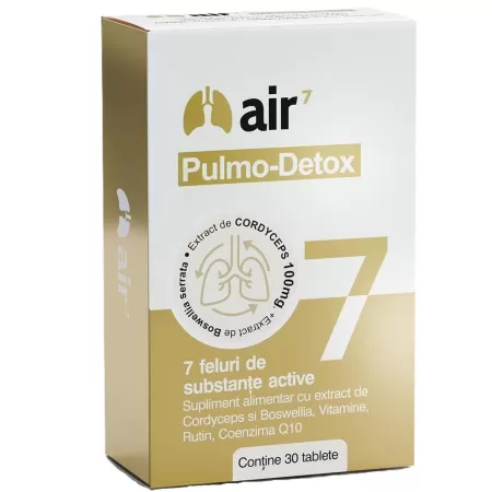 Air 7 Pulmo Detox pentru fumatori, Green Splid, 30 capsule