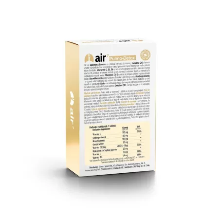 Air 7 Pulmo Detox pentru fumatori, Green Splid, 30 capsule