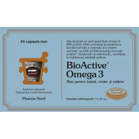 BioActive Omega 3, 60 capsule, Pharma Nord