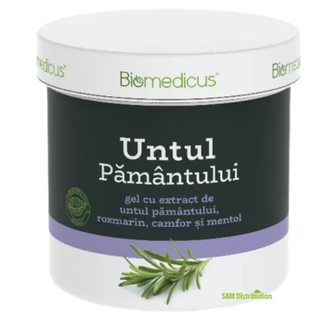 Gel Untul Pamantului cu extract de rozmarin, 250 ml, Biomedicus