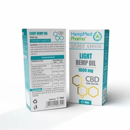 Ulei CBD Light Hemp, 1000 mg, HempMed Pharma, 10 ml
