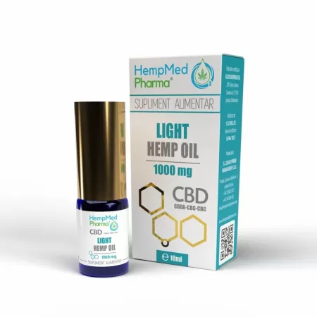 Ulei CBD Light Hemp, 1000 mg, HempMed Pharma, 10 ml