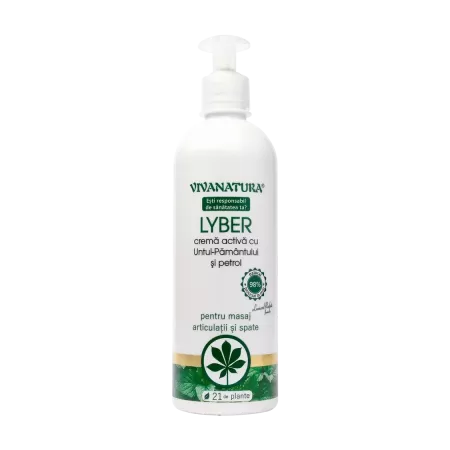 Lyber crema activă cu Untul Pamantului si Petrol Vivanatura, 500 ml