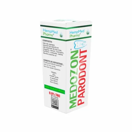 Medozon Parodont ulei de Canepa Ozonat, 10 ml, Hempmed