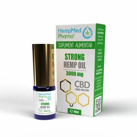 Ulei CBD Strong Hemp, 3000 mg, HempMed Pharma, 10 ml