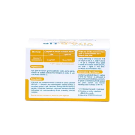 Vitamina D Lipozomala, 1000UI (VITA-D-LIP), Liposhell, 30 plicuri