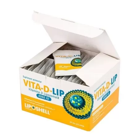 Vitamina D Lipozomala, 4000 UI (VITA-D-LIP), Liposhell, 30 plicuri