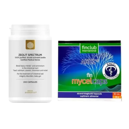 Zeolit Spectrum 200 capsule + AHCC Mycelcaps Finclub 80 cps