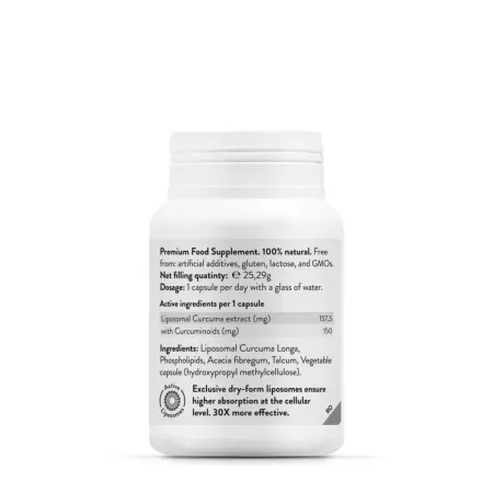 Curcumin Activ Lipozomal, Novo Biomedics, 45 capsule