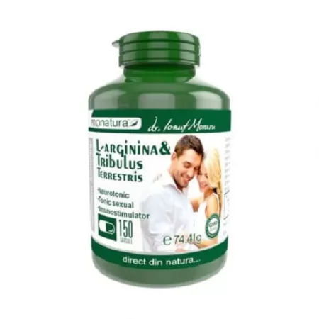 L-arginina si Tribulus Terrestris 150 capsule Pro Natura