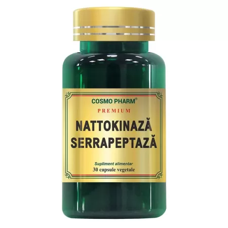 Nattokinaza Serrapeptaza, Cosmopharm, 30 capsule