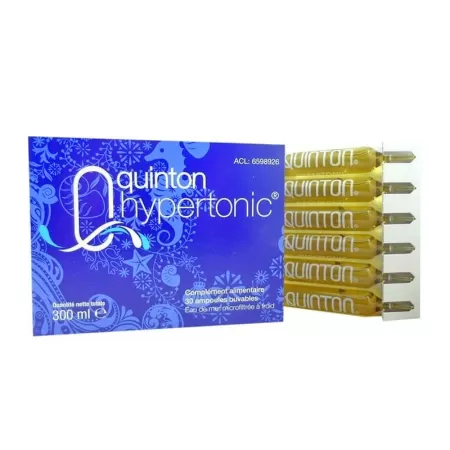 Apa de mare hipertonica Plasma Quinton Hipertonic, 30 fiole x 10 ml