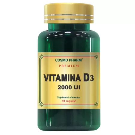 Vitamina D3 2000 UI, Cosmopharm, 60 capsule