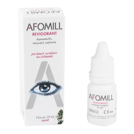 Afomill revigorant picaturi oculare, 10 ml, Af United (gri)
