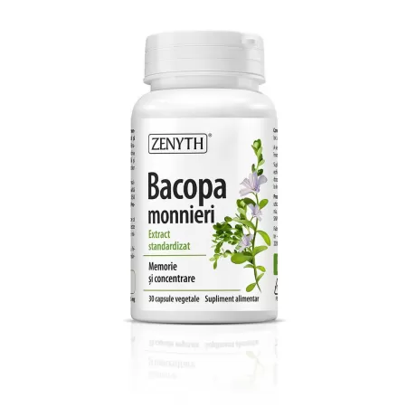 Bacopa monnieri, memorie si concentrare, 30 capsule, Zenyth