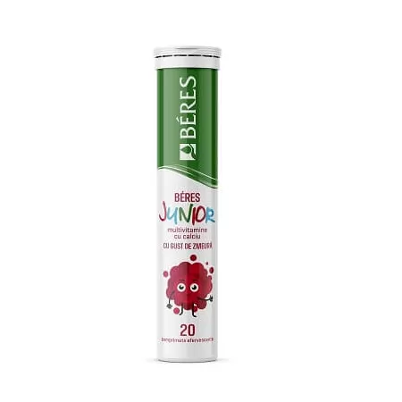 Beres Junior Multivitamine cu calciu, 20 comprimate