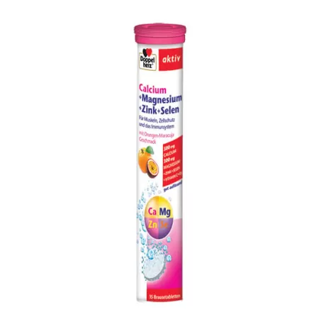 Calciu Magneziu Zinc Seleniu, 15 comprimate efervescente, Doppelherz