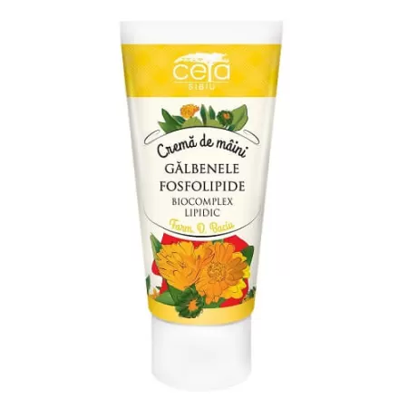 Crema de maini cu extract de galbenele si fosfolipide CETA, 50 ml