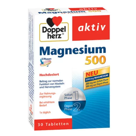 Magneziu 500mg, Doppelherz, 30 comprimate
