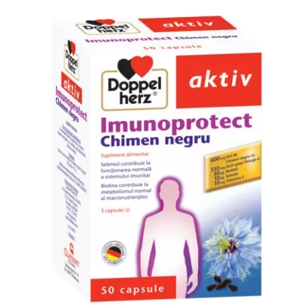 Imunoprotect cu chimen negru, Doppelherz, 50 capsule