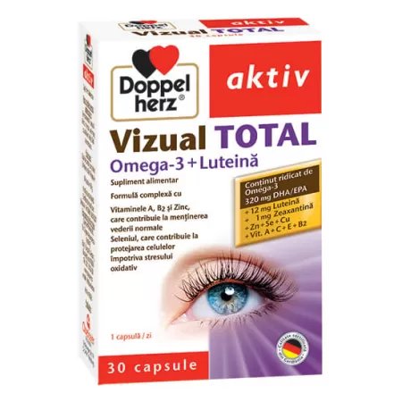 Vizual Total + Omega 3 si Luteina, Doppelher, 30 capsule
