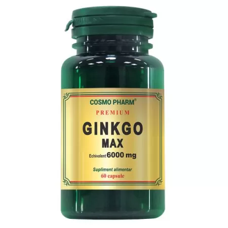 Ginkgo Max 6000mg, Cosmopharm, 60 capsule Premium