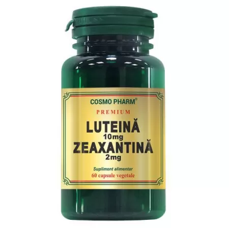 Luteina 10mg Zeaxantina 2mg, 60 capsule Premium, Cosmopharm