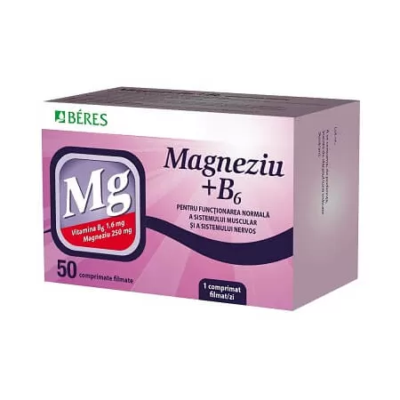 Magneziu + B6, 50 comprimate, Beres