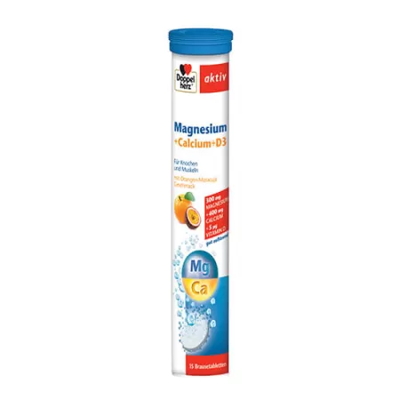Magneziu + Calciu + D3, 15 comprimate eferv, DOPPELHERZ