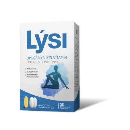 Omega 3 + Vitamina D si Calciu, 30 doze, Lysi