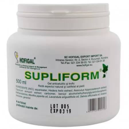 Supliform Gel pentru intretinere corporala, 500 ml, Hofigal