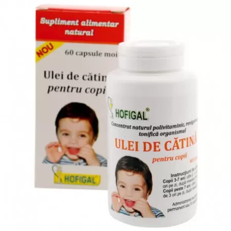 Ulei de Catina pentru copii, 60 capsule, Hofigal