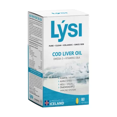 Ulei din ficat de cod, 80 capsule, Lysi