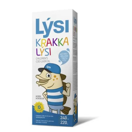 Ulei din ficat de cod pentru copii, 240 ml, Lysi