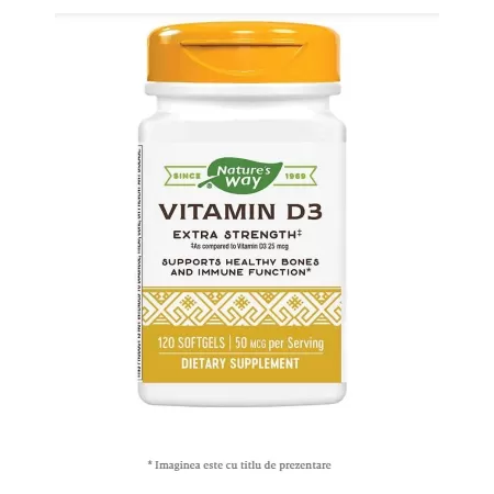 Vitamina D3 2000 UI, 120 capsule, Secom