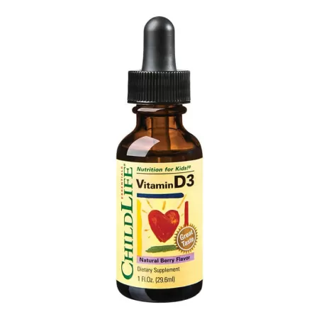 Vitamina D3 picaturi cu gust de fructe, 29.60ml, ChildLife Essentials